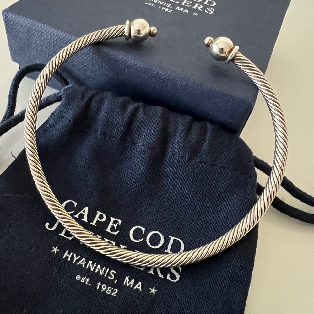 Cape Cod Silver Double Ball Bracelet Sterling Silver - Picture 2 of 3